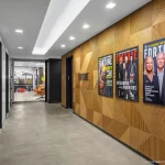 Fractal Wall panels in hallway